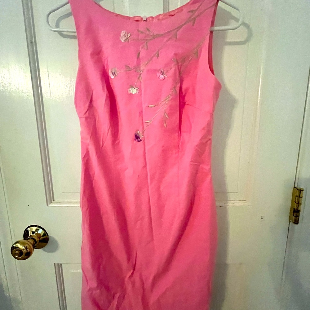 ABS by Alan Schwartz, pink sleeveless dress